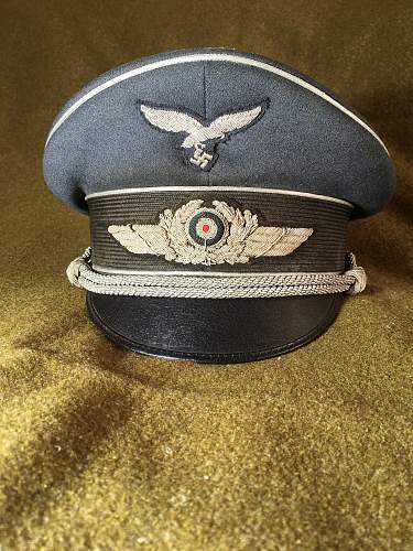 Luftwaffe Officer Schirmmütze