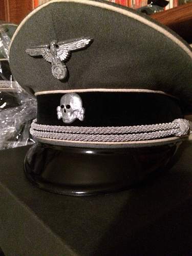 Original German WW2 Waffen SS Officer Visor cap ?