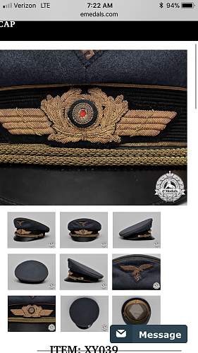 Luftwaffe Schirmmutze help.....General Officer