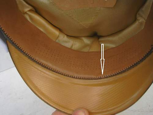 Heer Signals Officer's cap - sweatband stitching