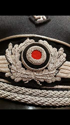 Luftwaffe Visor cap - original insignia.