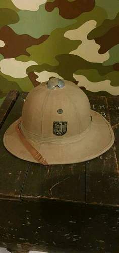 Italian German cloth Pith Helmet