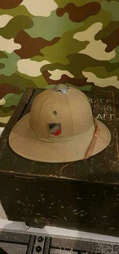 Italian German cloth Pith Helmet