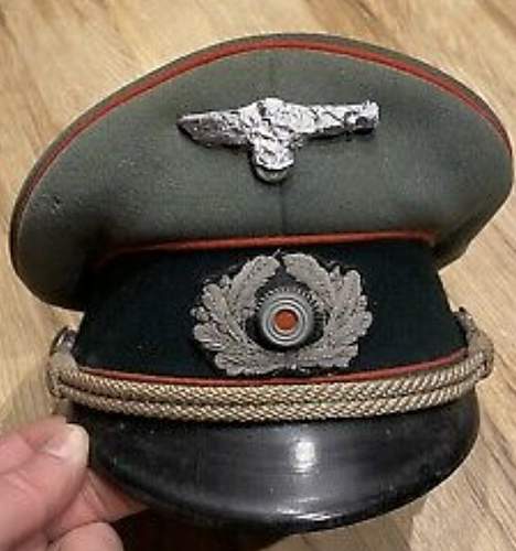 Wehrmacht Artillery Officer’s Visor Cap for review