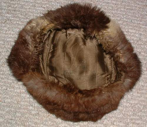 Eastern Front Rabbit Fur Hat WWII German Army