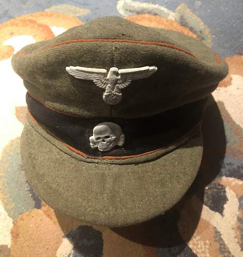 Waffen SS Crusher Style Cap NCO's Cap.