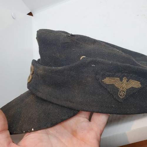 German ss panzer  m43 black forage cap