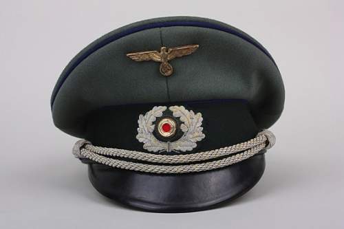 Opinions needed on Wehrmacht Heer - Schirmmütze für Sanitätsoffiziere (visor cap for medical officers)