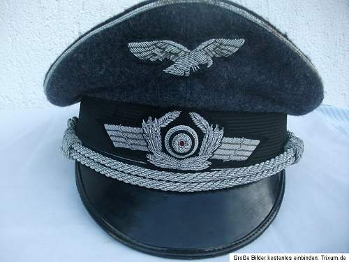 Luftwaffe Officers Schirmmütze