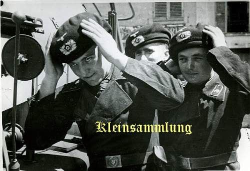 Allgemeine-SS EM/NCO Schirmütze: FAKE !