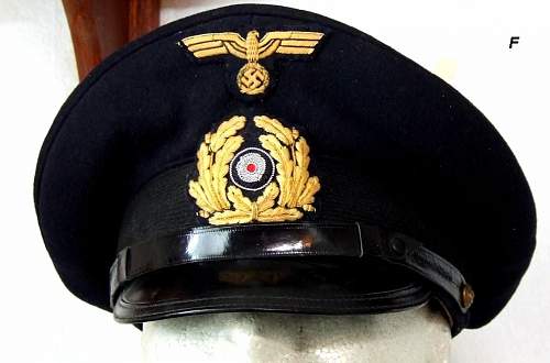 Kriegsmarine NCOs Visor Cap