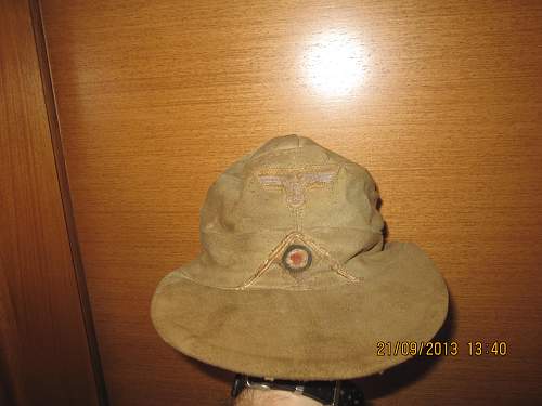 Afrika Korps cap found in Crete...