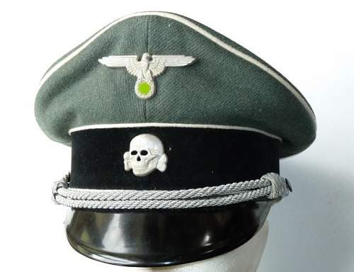 Waffen-SS Officer Visor Cap - Real ?