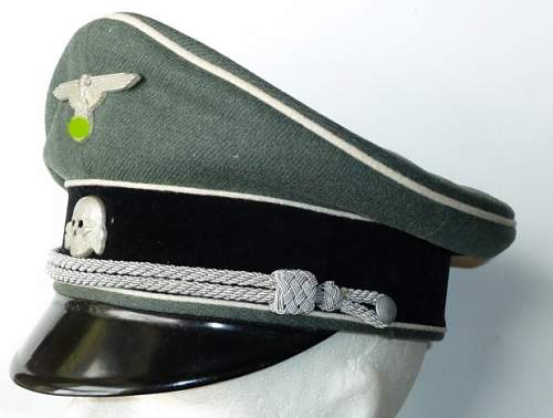 Waffen-SS Officer Visor Cap - Real ?