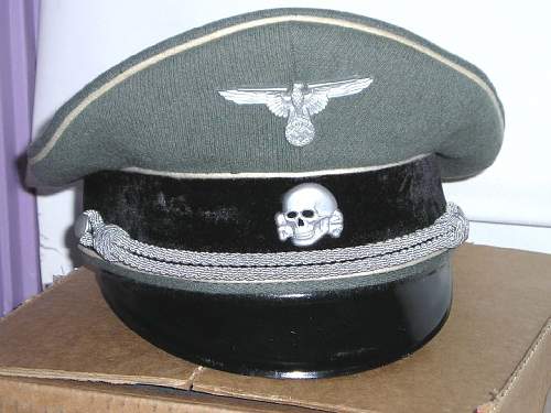 Waffen-SS Officer Visor Cap - Real ?