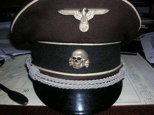 Black SS Officers schirmmütze