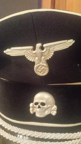 fake black SS officer's cap, a Janke I presume.
