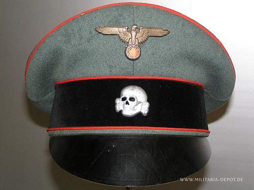 Waffen SS Colour-Piped Visor