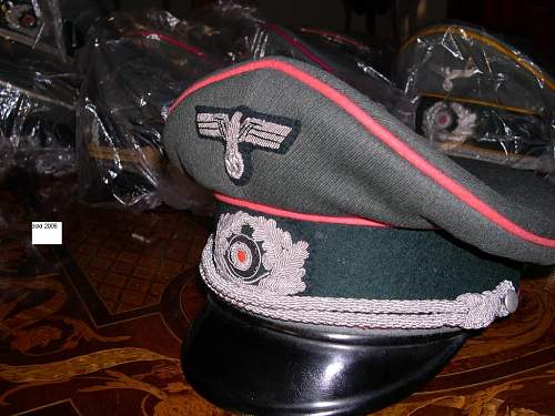 Officer's Panzer Schirmmuetze and EM/NCO Panzer M38