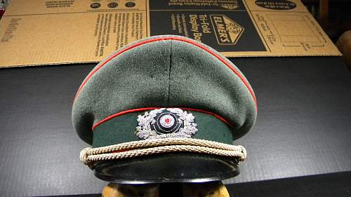 Late War Schellenberg Artillery visor cap original or repro?