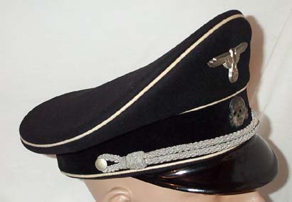 Black SS Officer Visor - privatly tailored