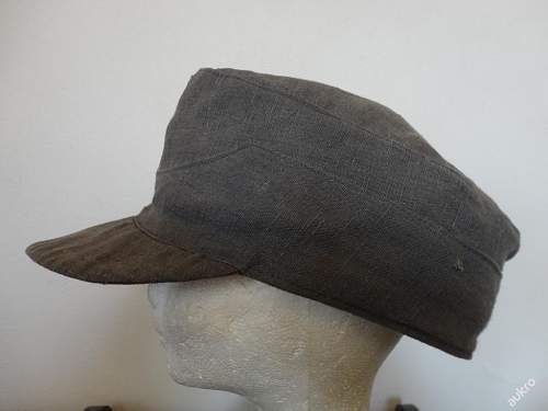 Luftwaffe drillich field made cap - ask for help