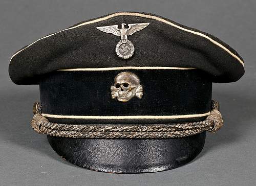 Early Insignia Black SS Officer Visor - ask for help