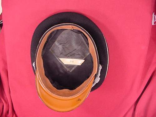 Black SS Officer Visor - ask for help