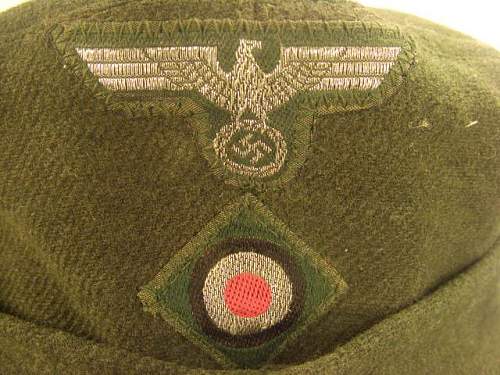 real or fake German Mt. Troop M-43 Cap, Wehrmacht