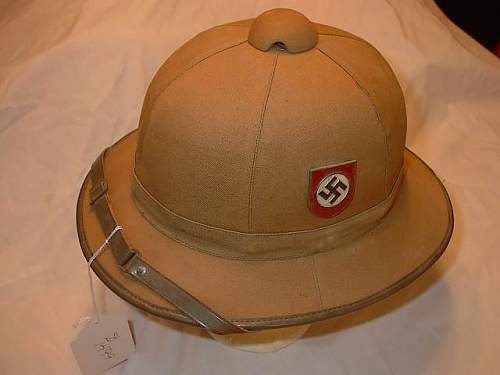 German SS Tropical Pith Helmet