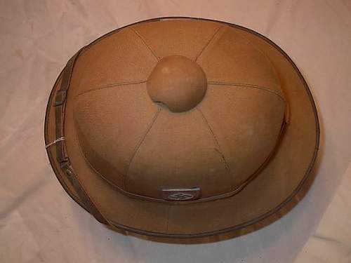 German SS Tropical Pith Helmet