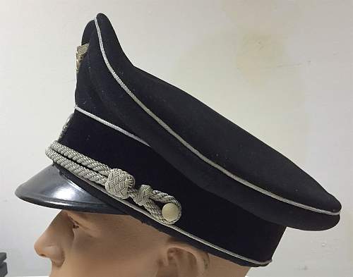 Julius Schaub SS General's visor cap