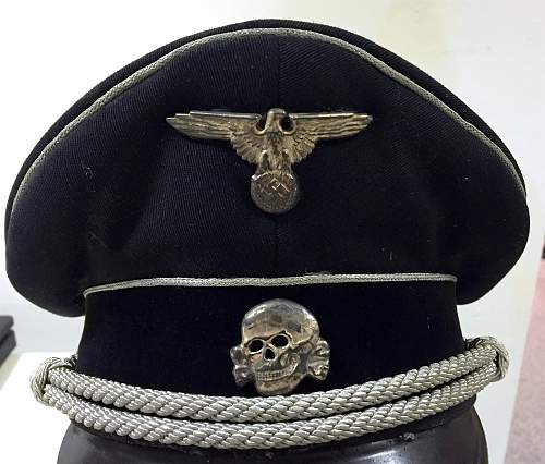 Julius Schaub SS General's visor cap