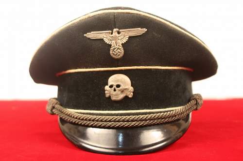Black SS officer visor named