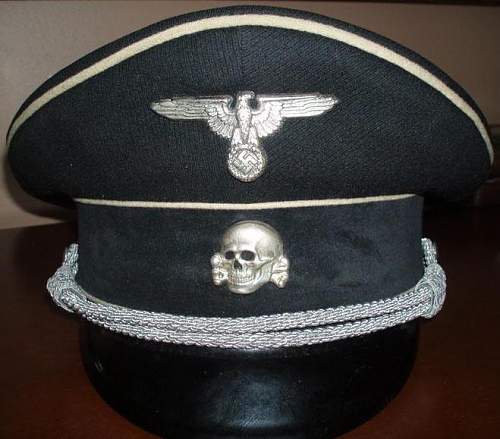 Black SS officer visor named