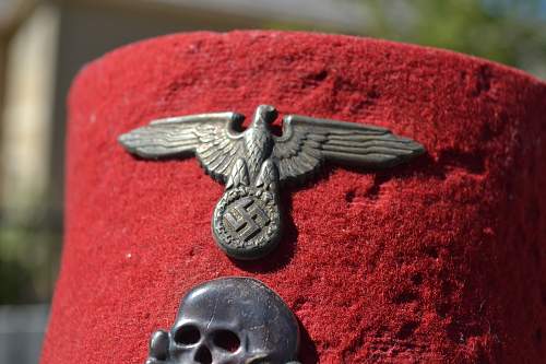 SS-Waffen Fez with Metal Insignia?