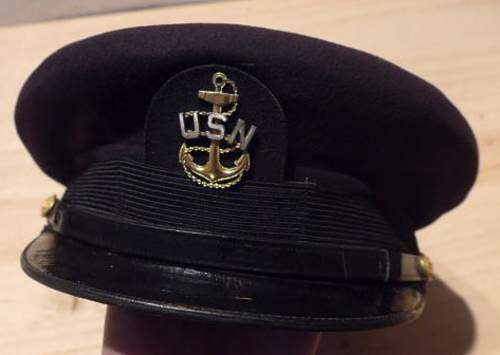 Us navy cpo black visor