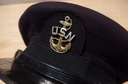 Us navy cpo black visor