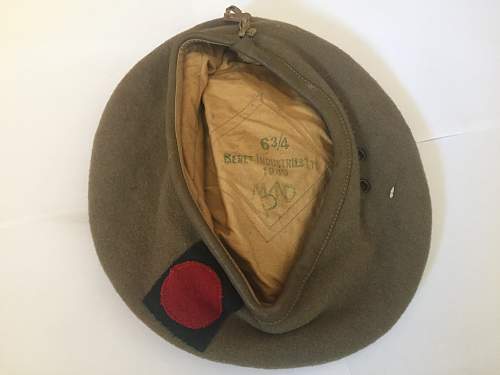 Help with cloth patch on beret