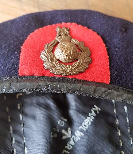 Royal Marines training beret