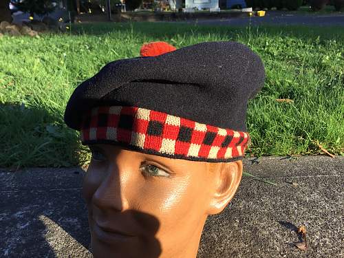 Canadian Highlander Glengarry and beret found today