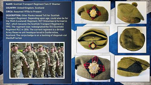 Post-WWII Scottish Unit Headgear (UK and Commonwealth)