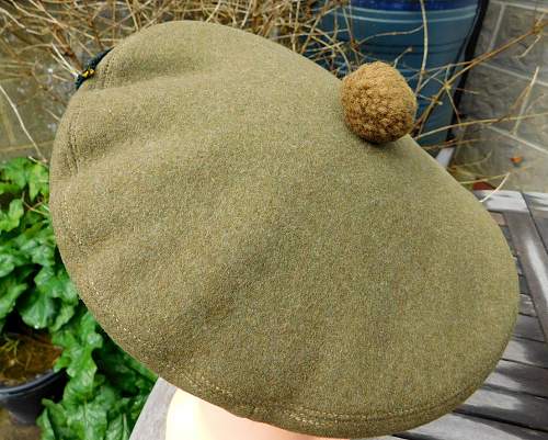 Gordon Highlanders Officers TOS (Tam O'Shanter) bonnet with Silver cap badge