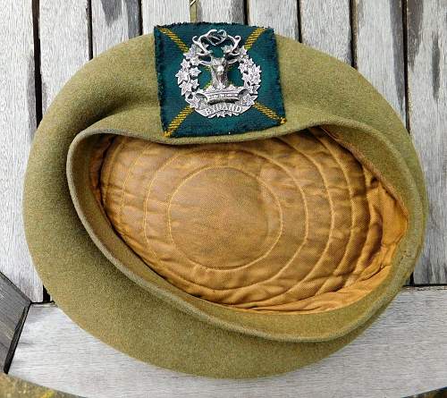 Gordon Highlanders Officers TOS (Tam O'Shanter) bonnet with Silver cap badge
