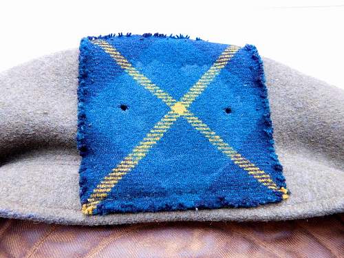 Gordon Highlanders Officers TOS (Tam O'Shanter) bonnet with Silver cap badge