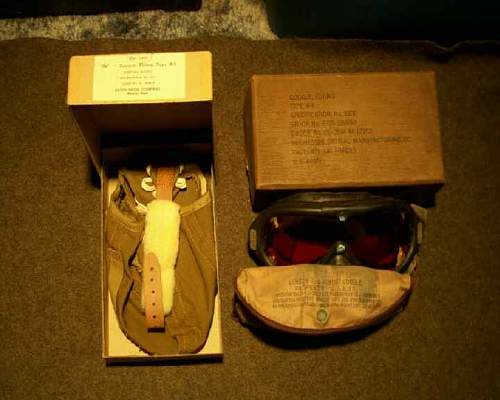 A-9 Flight Helmet/B-8  Goggles boxed