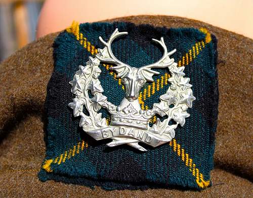 Gordon Highlanders other ranks (enlisted men) TOS (Tam O' Shanter) bonnet