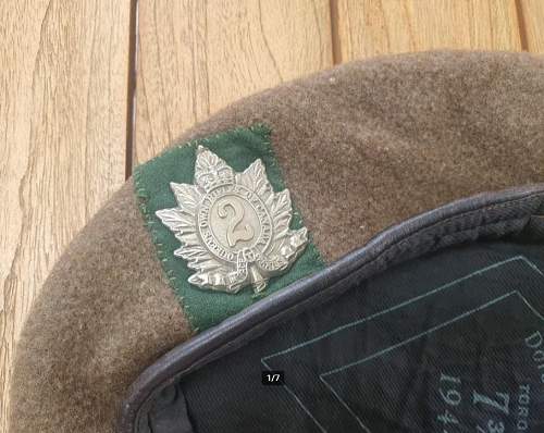 Opinions Queen's Own Rifles Canada beret?