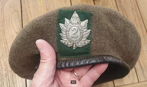 Opinions Queen's Own Rifles Canada beret?
