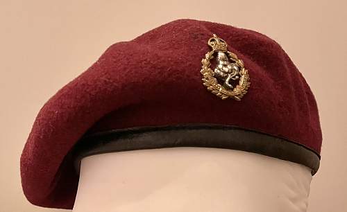 WW2 Maroon beret 53rd AirLanding Light Regiment Worcester Yeomanry